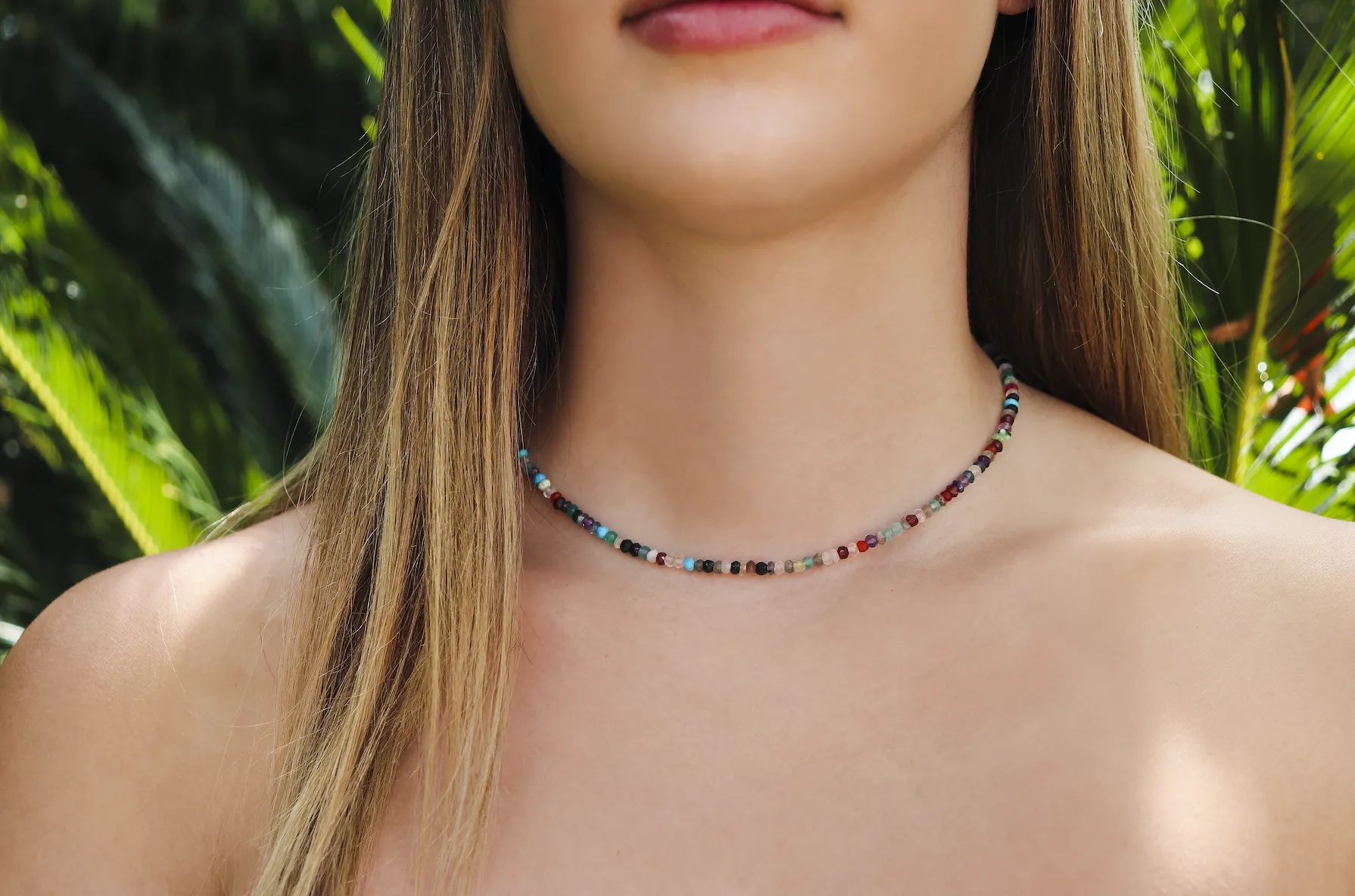 Popsicle semi precious stone necklace