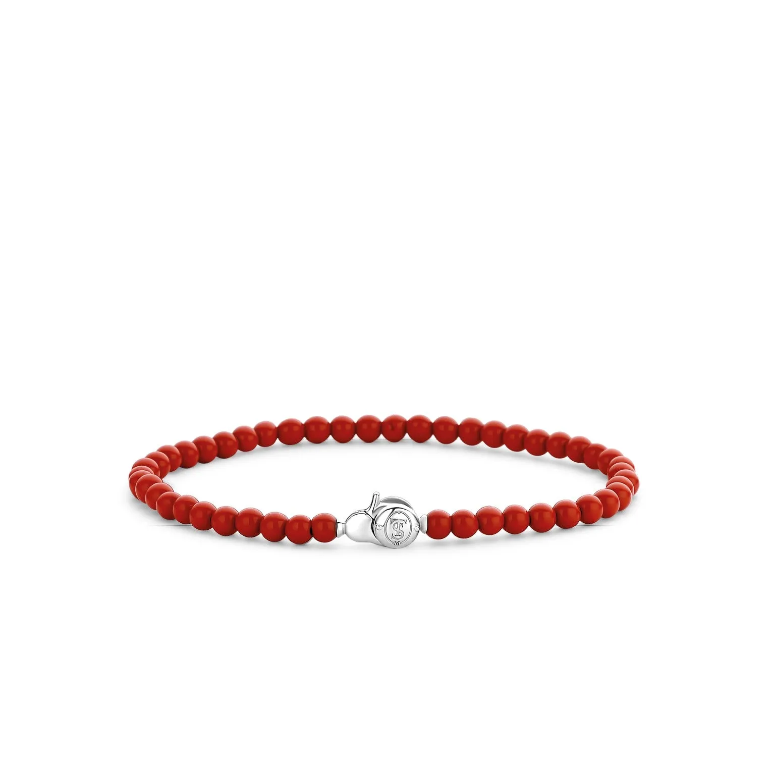 Red Coral Bead Radiant Bracelet