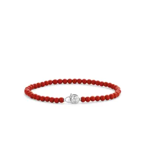 Red Coral Bead Radiant Bracelet