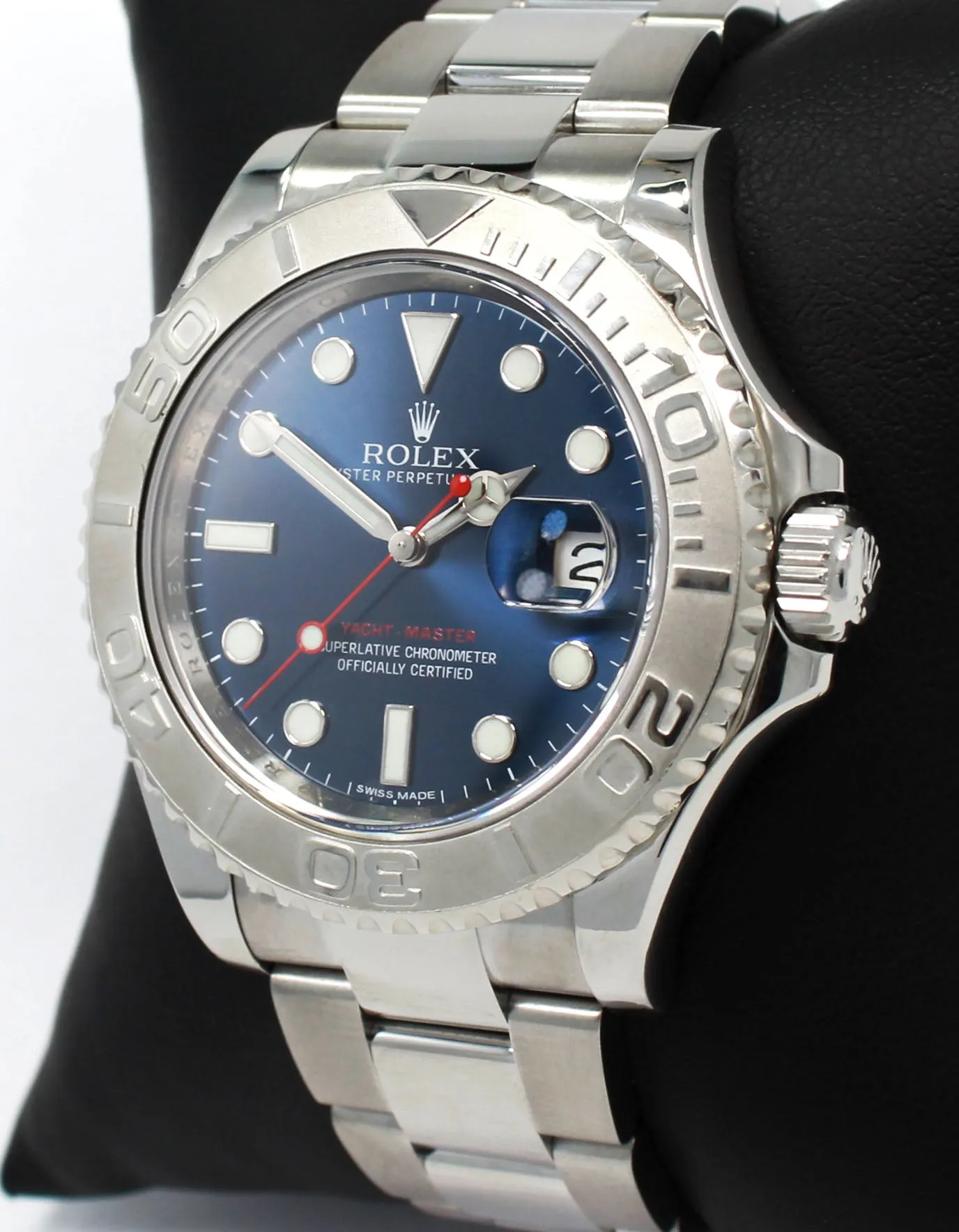Rolex Yacht-Master 40 116622 Blue Dial Platinum Bezel with Blue Rubber-B And Original Oyster Band