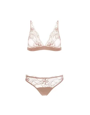 Signature Blush Lace Boudoir Bra & Ouvert Brief