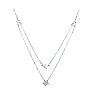 Silver Star Multi layer Necklace