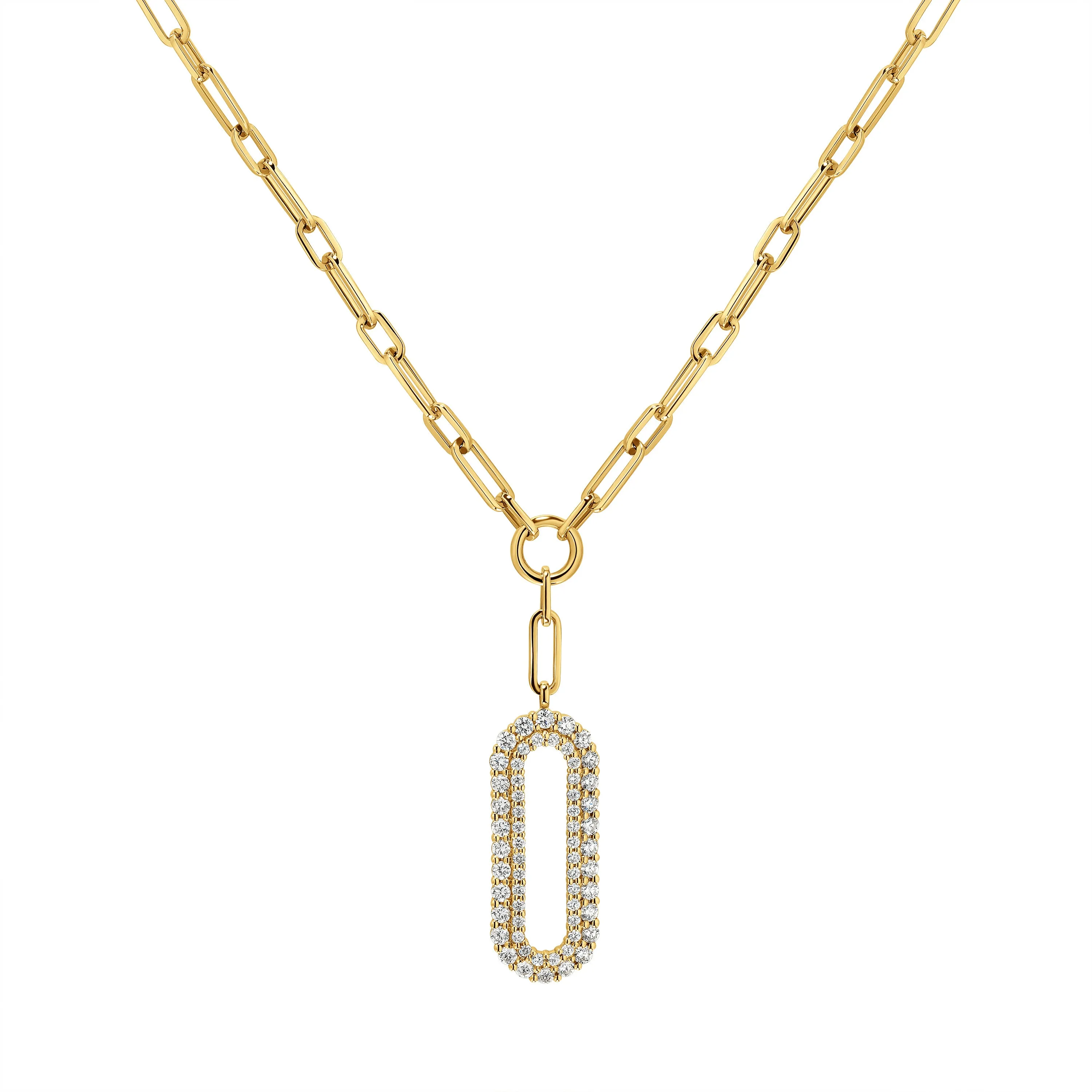 Solène Pendant Paperclip Necklace