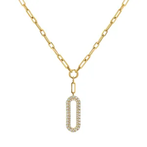 Solène Pendant Paperclip Necklace