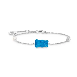 Sterling Silver HARIBO Blue Goldbears Freshwater Pearl Zirconia Bracelet A2151-052-1-L19V