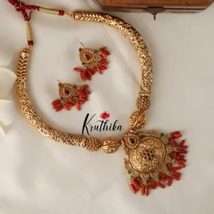 Trendy Antique Coral hasli Necklace Set NC1667