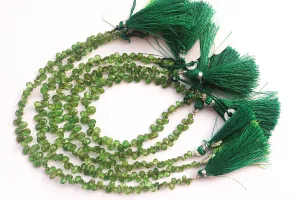 Tsavorite Briolette Faceted Pear Shape | 3x5mm to 6x8mm | 70-80-90 Pieces String | Natural Tsavorite Garnet | Beadsforyourjewellery