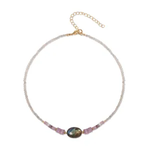 Violet Beaded Necklace