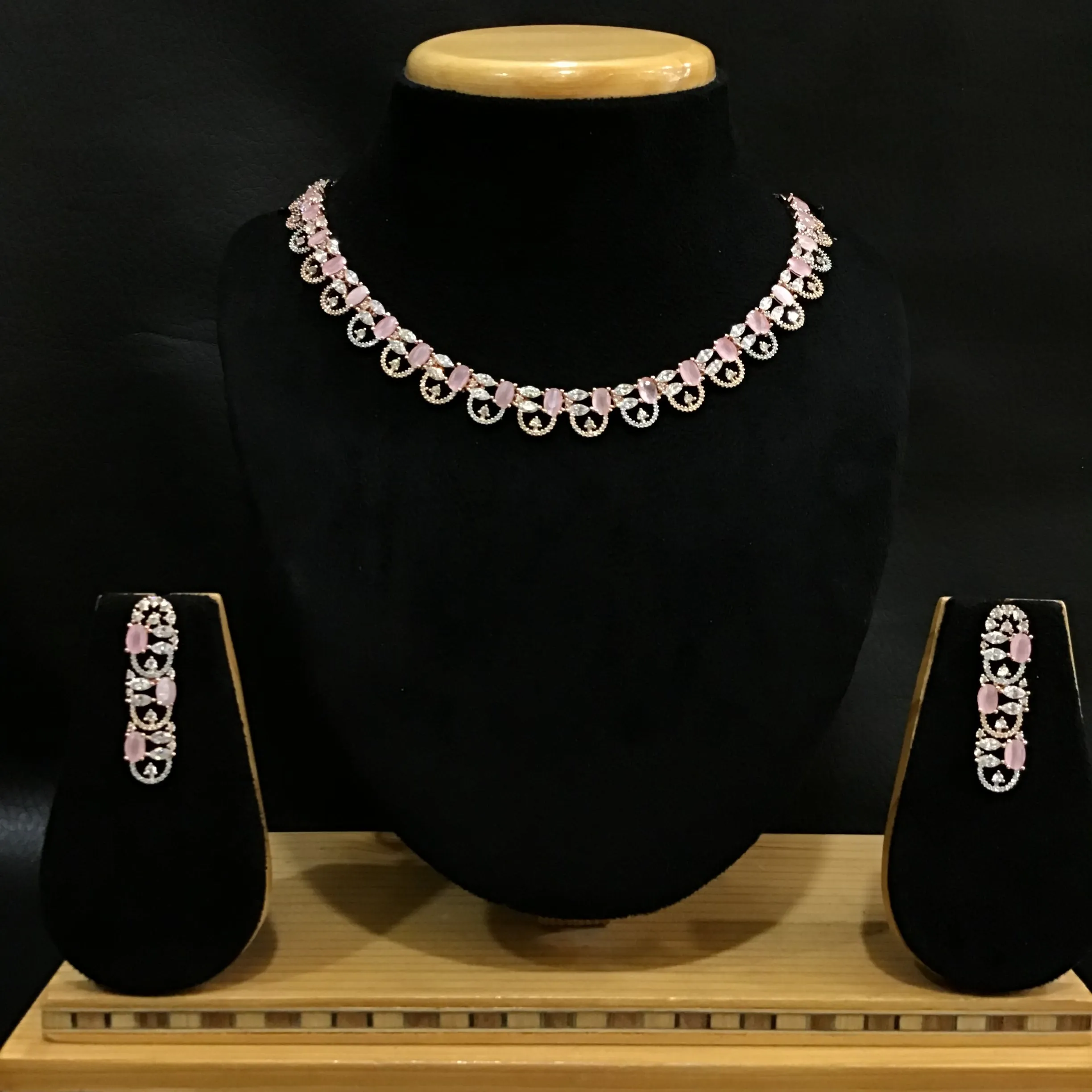 Zircon/AD Necklace Set 1180-69