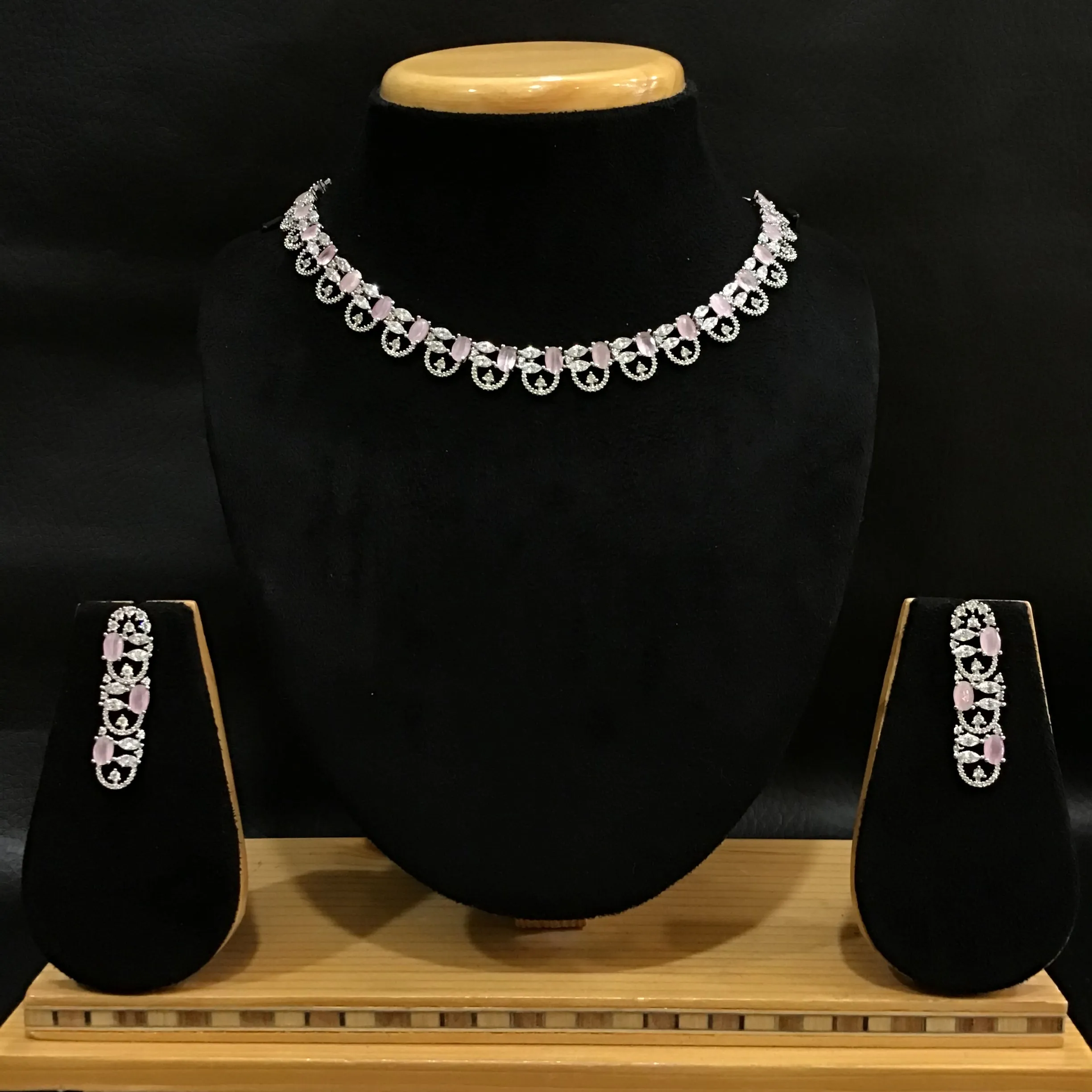 Zircon/AD Necklace Set 1180-69