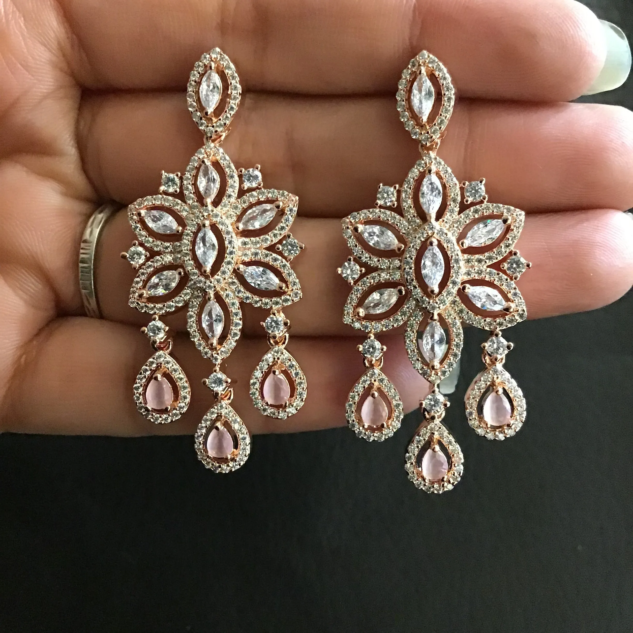 Zircon/AD Necklace Set 1186-69
