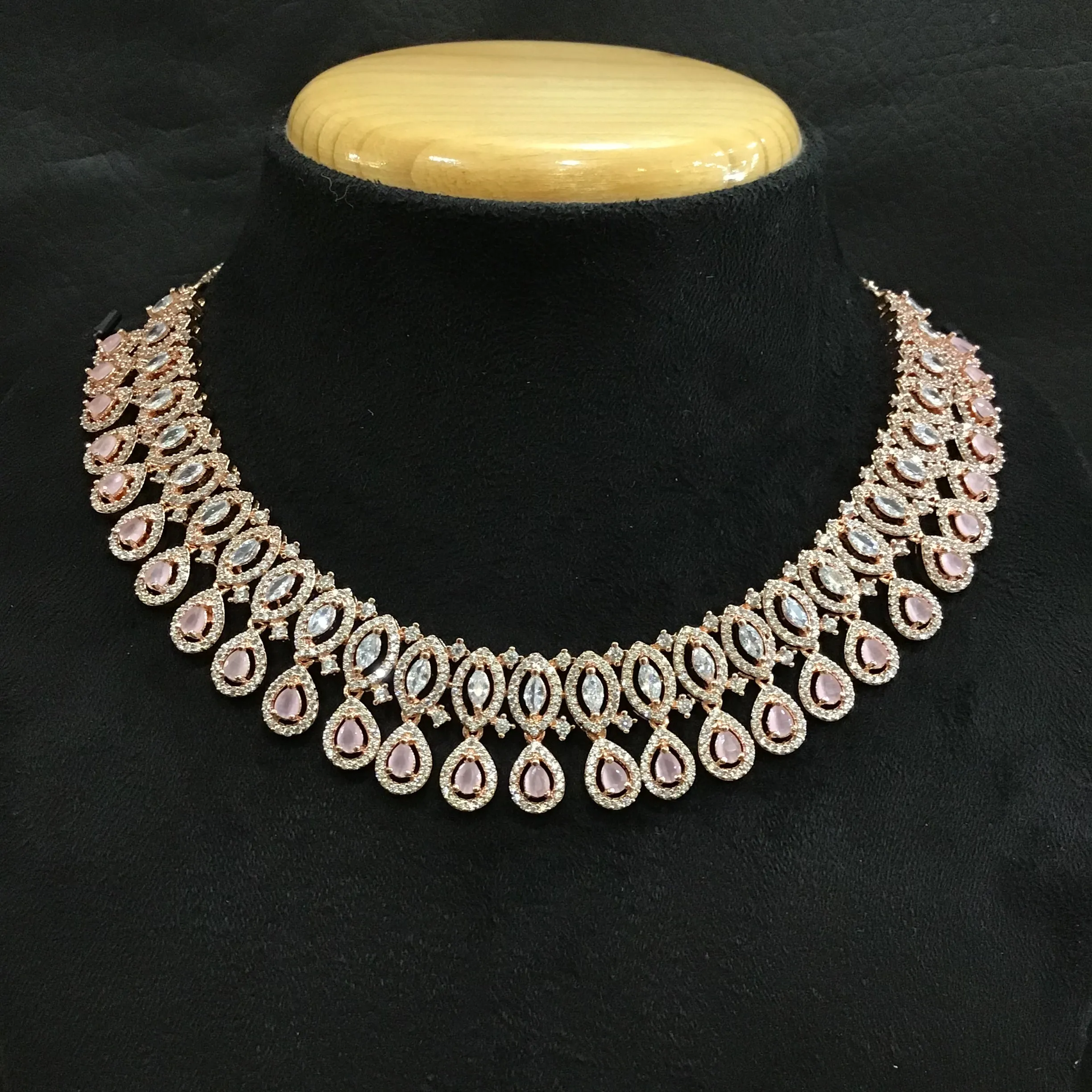 Zircon/AD Necklace Set 1186-69