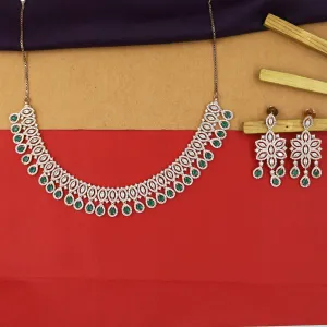 Zircon/AD Necklace Set 1186-69